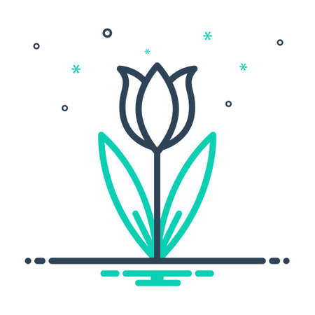 Icon for tulip, spring bloomingのイラスト素材