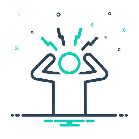 Icon for worried,troubledのイラスト素材