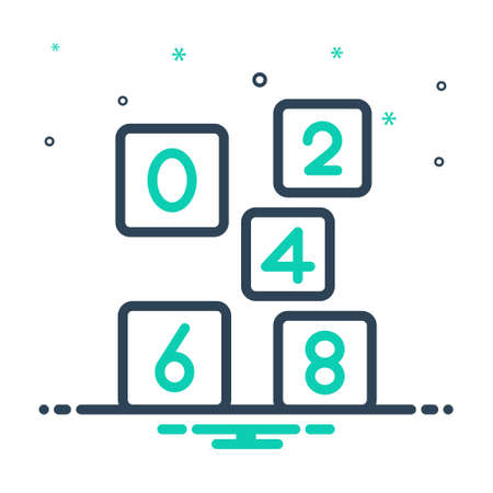 Icon for even,numberのイラスト素材