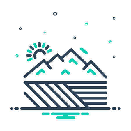 Icon for extensive,valleyのイラスト素材