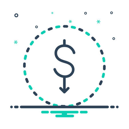 Icon for cheaper,inexpensiveのイラスト素材