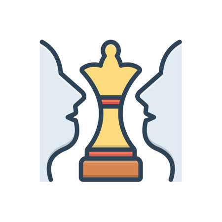 Icon for strategic plan,chessのイラスト素材
