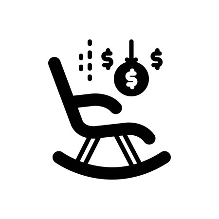 Icon for retirement,rocking chairのイラスト素材