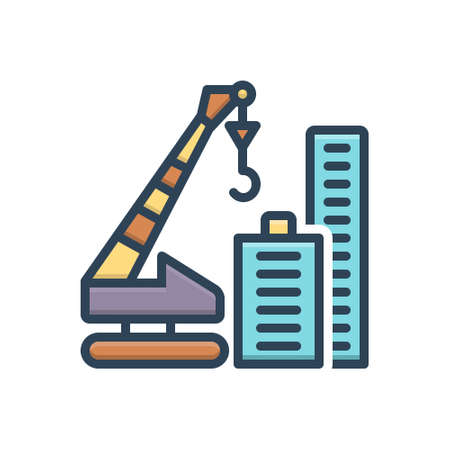 Icon for crane building, constructionのイラスト素材
