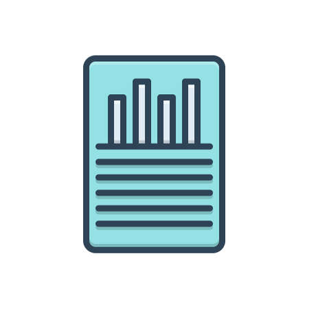 Icon for company papers ,accessoryのイラスト素材