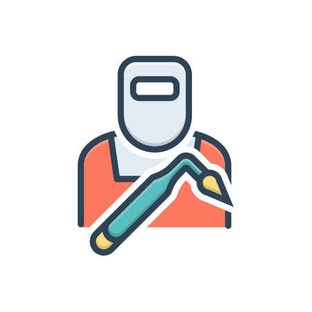 Icon for welder ,helmetのイラスト素材