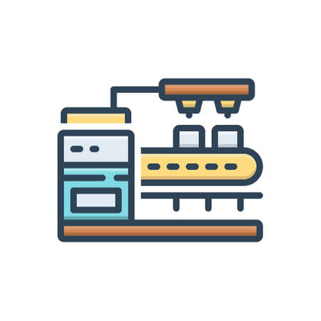 Icon for factory production, manufacturingのイラスト素材