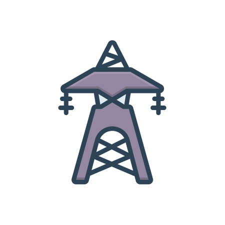 Icon for transmission tower,networkのイラスト素材