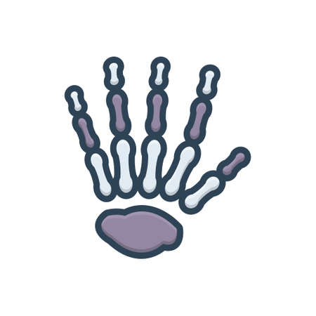 Icon for hand bones,boneのイラスト素材