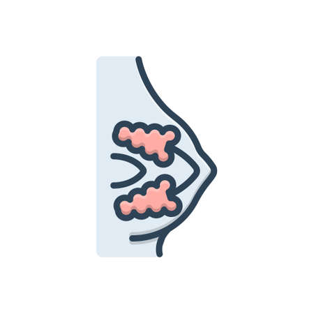 Icon for mammary gland,breastのイラスト素材