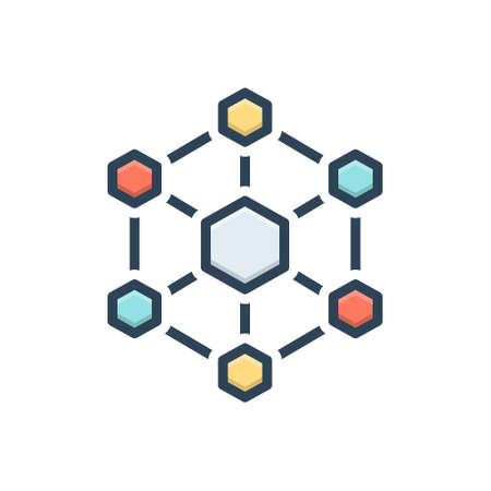 Icon for hexagonal interconnections,interconnectivityのイラスト素材