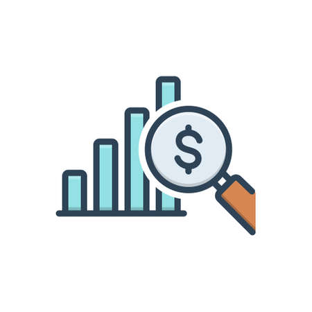 Icon for profit analysis,investor,dataのイラスト素材