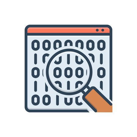 Icon for binary data search symbol,analytics,codingのイラスト素材