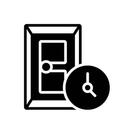 Icon for during,at the timeのイラスト素材