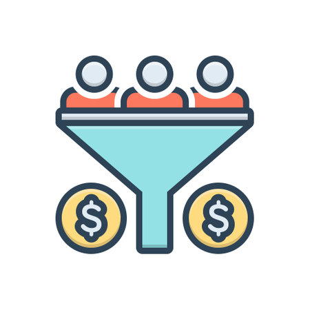 Icon for sales funnel,sales,funnelのイラスト素材