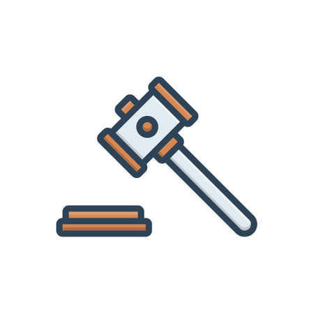 Icon for auction,authorityのイラスト素材