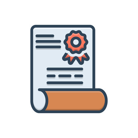 Icon for diploma,patentのイラスト素材