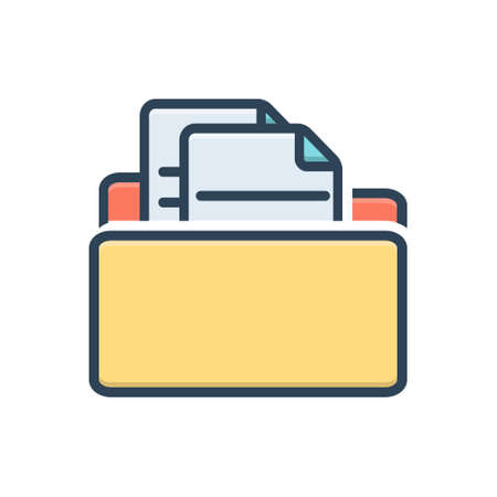 Icon for files, dossier, record, documentsのイラスト素材
