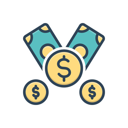 Icon for dollar, legal tender, currency, financeのイラスト素材