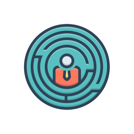 Icon for businessman with doubts,businessmanのイラスト素材