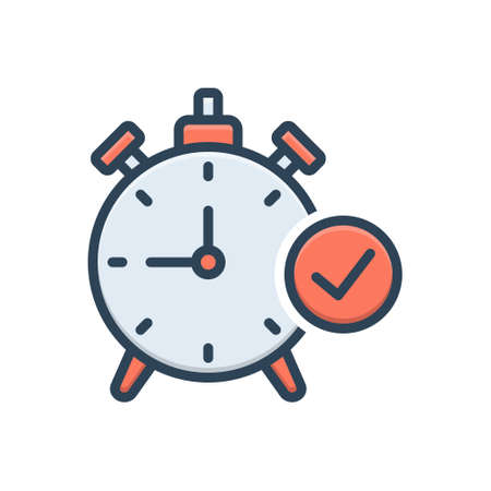Icon for time check symbol,ready,timerのイラスト素材