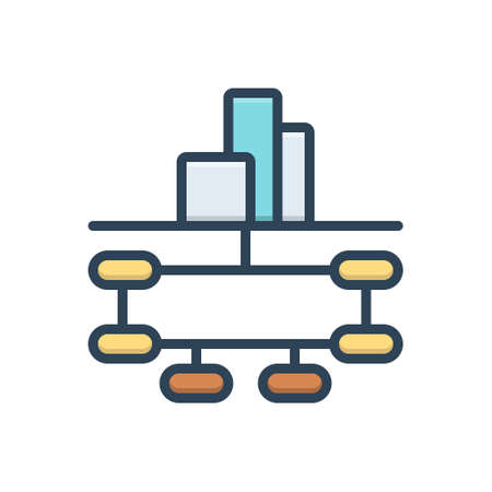 Icon for company structure,companyのイラスト素材