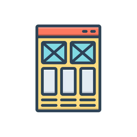 Icon for website sketching,websiteのイラスト素材
