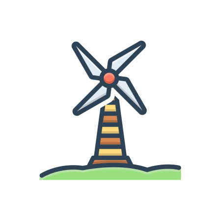 Icon for windmill,propellerのイラスト素材