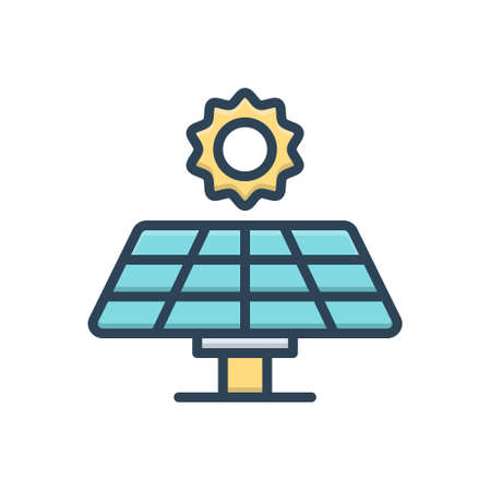 Icon for solar panel,electricityのイラスト素材