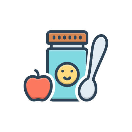 Icon for baby food,food,meal,edibleのイラスト素材