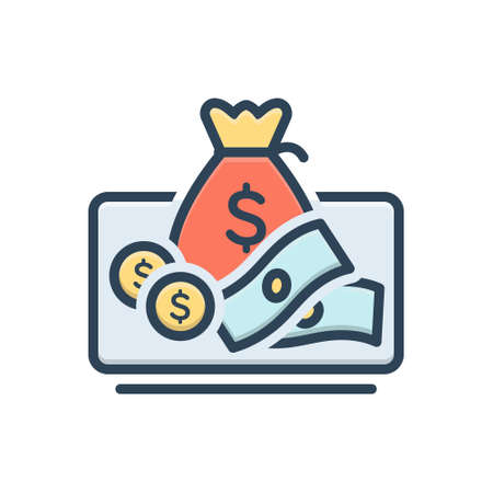 Icon for earnings,acquisitionのイラスト素材