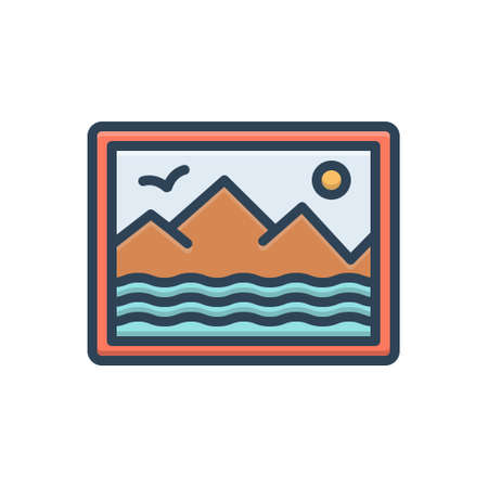 Icon for background,sceneのイラスト素材