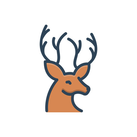 Icon for deer,reindeer,herbivores animalのイラスト素材