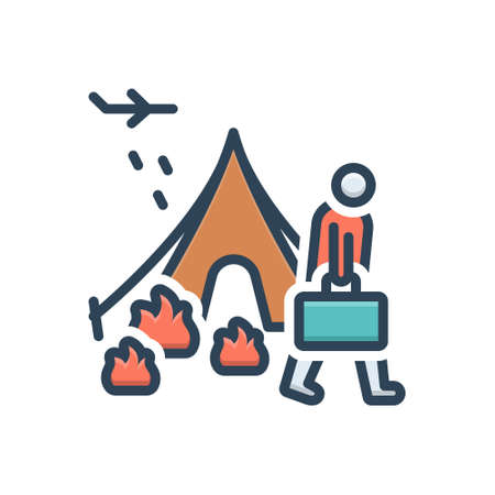 Icon for refugee,fugitiveのイラスト素材