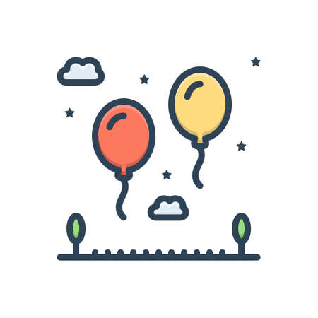 Icon for fly,balloonのイラスト素材