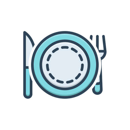 Icon for plate,settingのイラスト素材