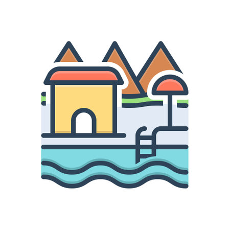 Icon for resort,spotのイラスト素材