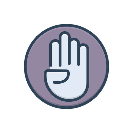 Icon for four,fingerのイラスト素材