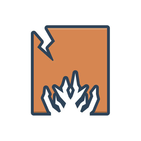 Icon for crack,riftのイラスト素材