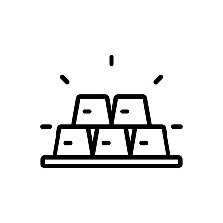Icon for gold ingots,goldのイラスト素材