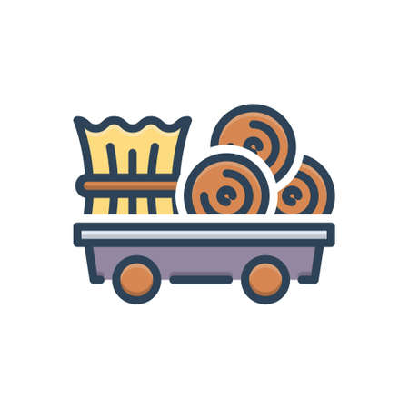Icon for hay,baleのイラスト素材