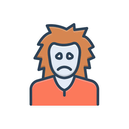 Icon for sad,unhappyのイラスト素材