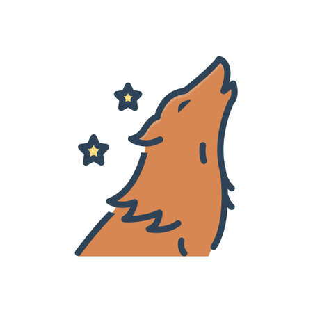 Icon for wolf,howlのイラスト素材