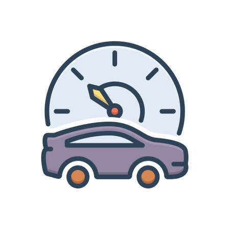 Icon for mileage,speedometerのイラスト素材