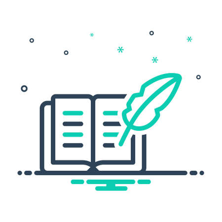 Icon for verse,poetryのイラスト素材