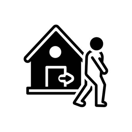 Icon for out,houseのイラスト素材