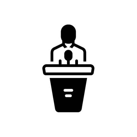 Icon for spokesman, lecturerのイラスト素材