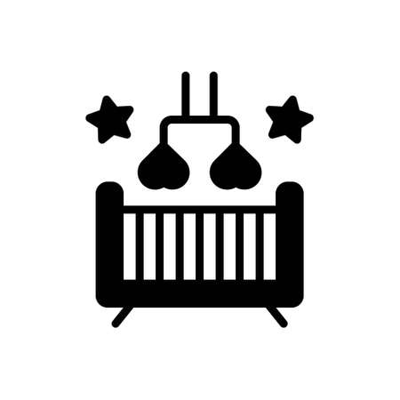 Icon for nursery,baby cribのイラスト素材