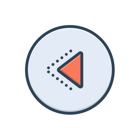 Icon for back ,backwardのイラスト素材