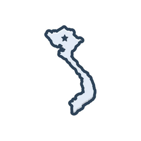 Icon for vietnam, countryのイラスト素材